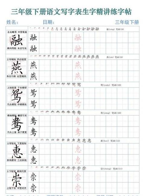 汉字笔顺与正确读法